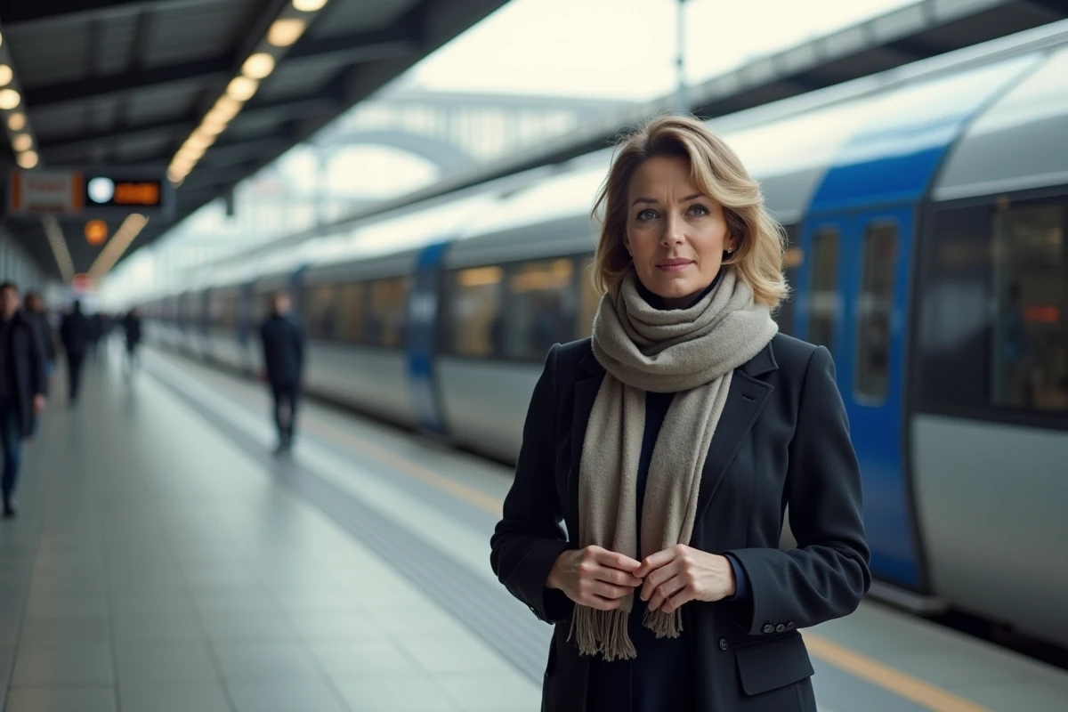 Femme française vérifiant l