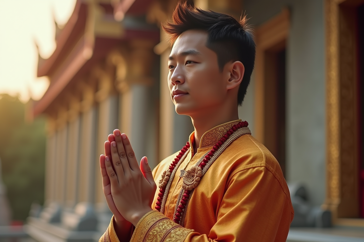 Salutation en thaïlandais : la manière dont un homme dit bonjour